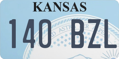 KS license plate 140BZL