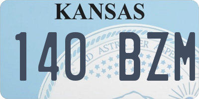 KS license plate 140BZM