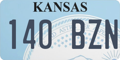 KS license plate 140BZN
