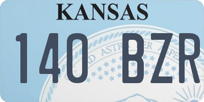 KS license plate 140BZR