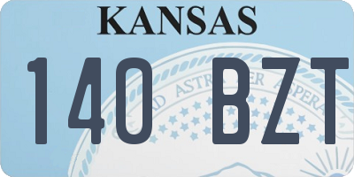 KS license plate 140BZT