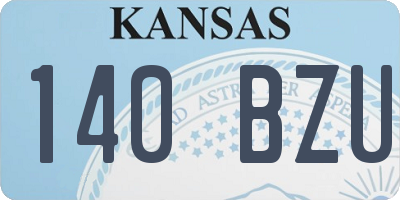 KS license plate 140BZU