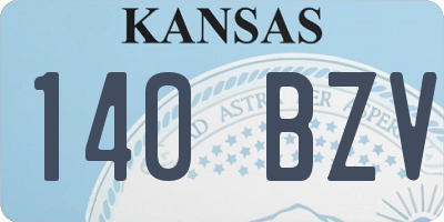 KS license plate 140BZV