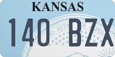 KS license plate 140BZX