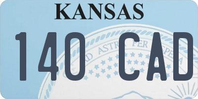 KS license plate 140CAD