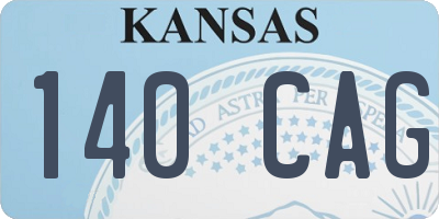 KS license plate 140CAG