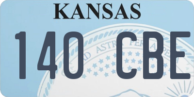 KS license plate 140CBE