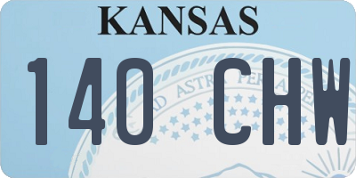KS license plate 140CHW