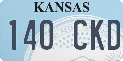 KS license plate 140CKD
