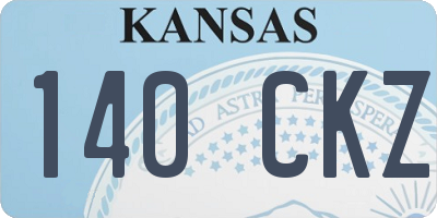 KS license plate 140CKZ
