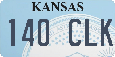KS license plate 140CLK