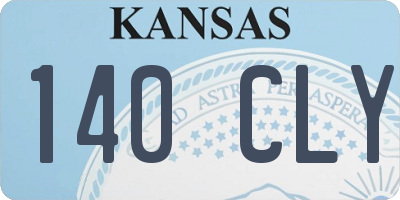 KS license plate 140CLY