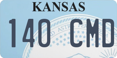 KS license plate 140CMD