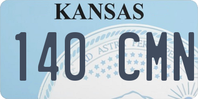 KS license plate 140CMN