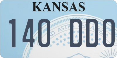 KS license plate 140DDO