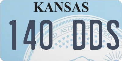 KS license plate 140DDS