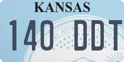 KS license plate 140DDT
