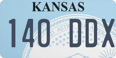 KS license plate 140DDX