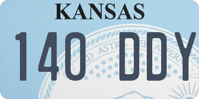 KS license plate 140DDY