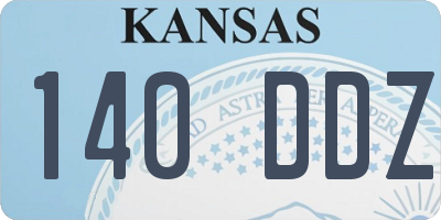 KS license plate 140DDZ