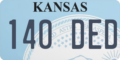 KS license plate 140DED