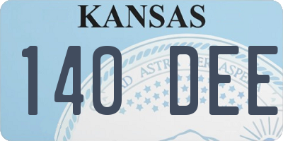 KS license plate 140DEE