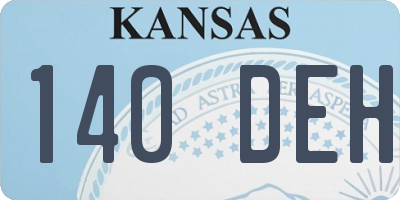 KS license plate 140DEH