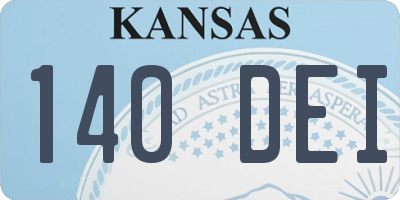 KS license plate 140DEI