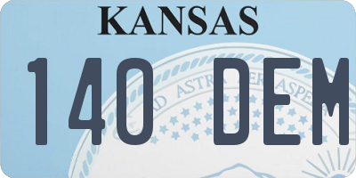 KS license plate 140DEM
