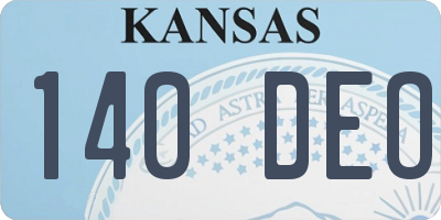 KS license plate 140DEO