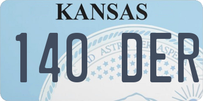 KS license plate 140DER