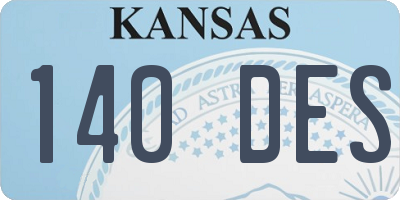 KS license plate 140DES