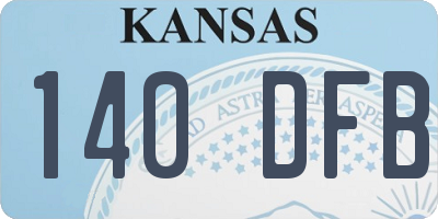 KS license plate 140DFB