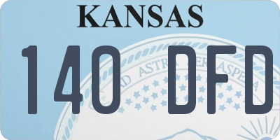 KS license plate 140DFD