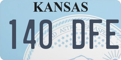 KS license plate 140DFE