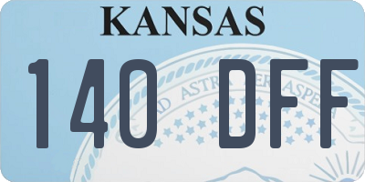 KS license plate 140DFF