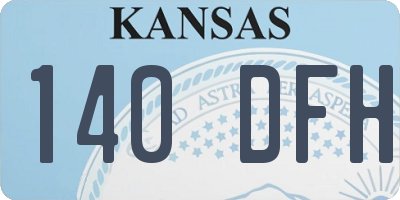 KS license plate 140DFH