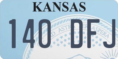 KS license plate 140DFJ