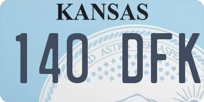 KS license plate 140DFK