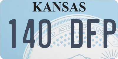 KS license plate 140DFP