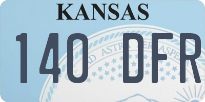 KS license plate 140DFR