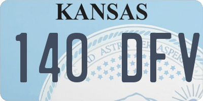 KS license plate 140DFV