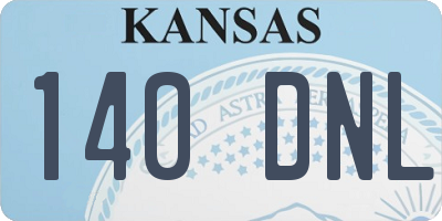 KS license plate 140DNL