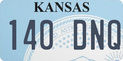 KS license plate 140DNQ