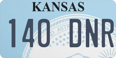 KS license plate 140DNR