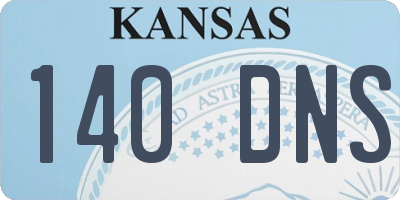 KS license plate 140DNS