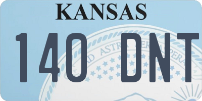 KS license plate 140DNT
