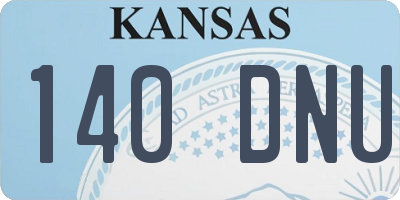 KS license plate 140DNU