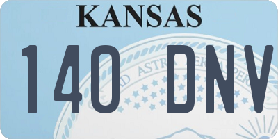 KS license plate 140DNV