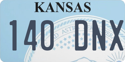 KS license plate 140DNX